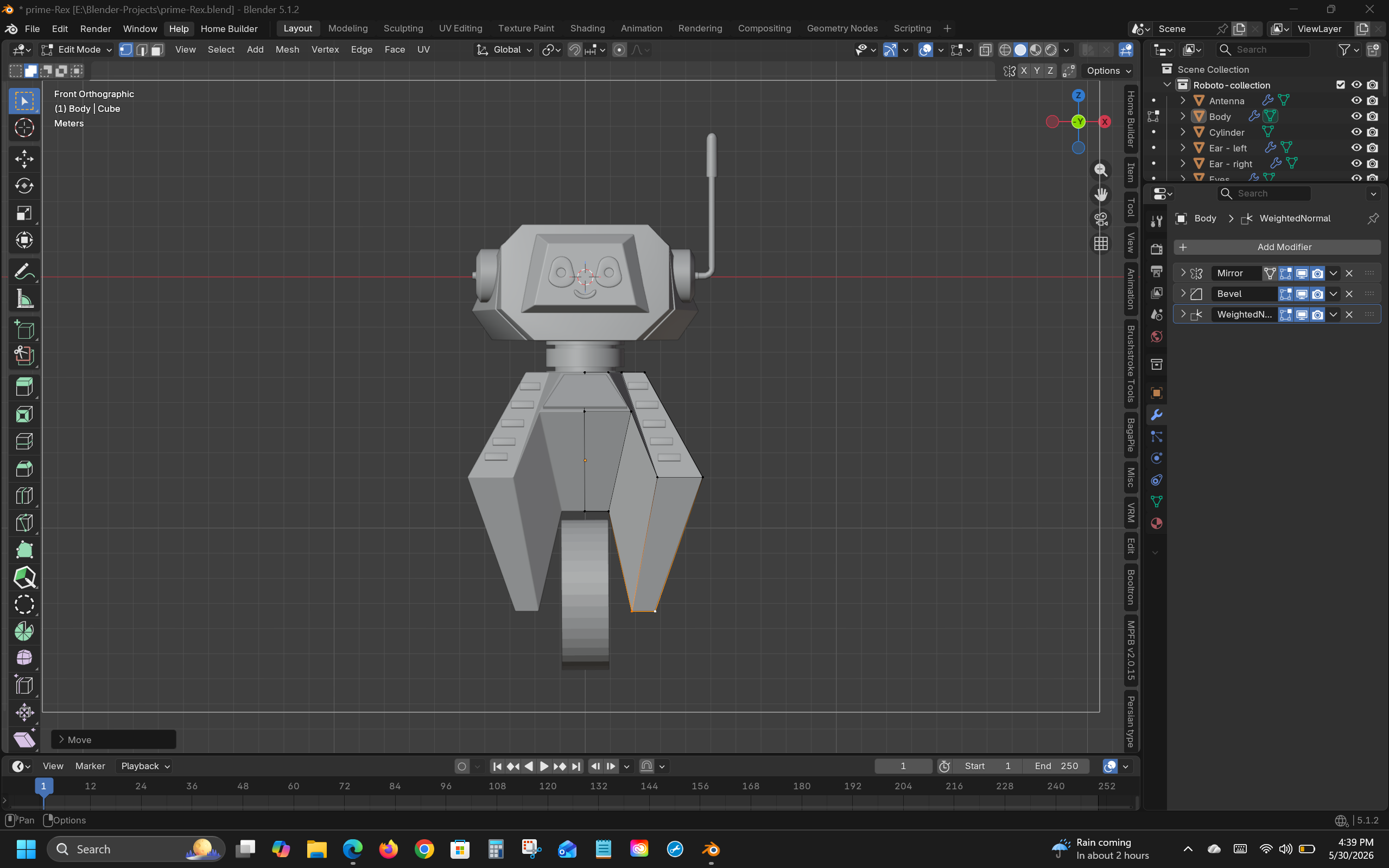 Concept frame for the robot and drink can animation